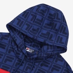 Fila Unifoody - Miesten Hoodie - TummanSininen | FI-40798